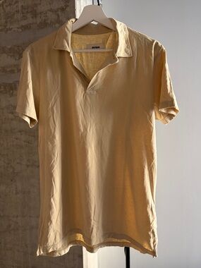 Buck Mason Pale Beige Short-Sleeve Polo